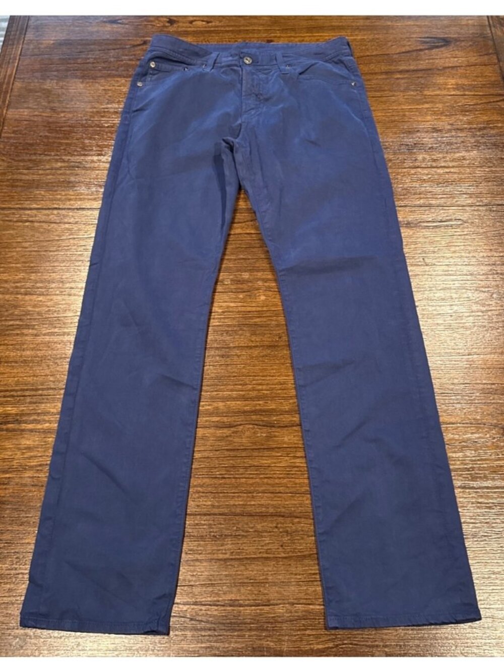 AG Graduate Tailored Pant 32x33 Navy Blue SUD Office Workwear Trouser Stretch
